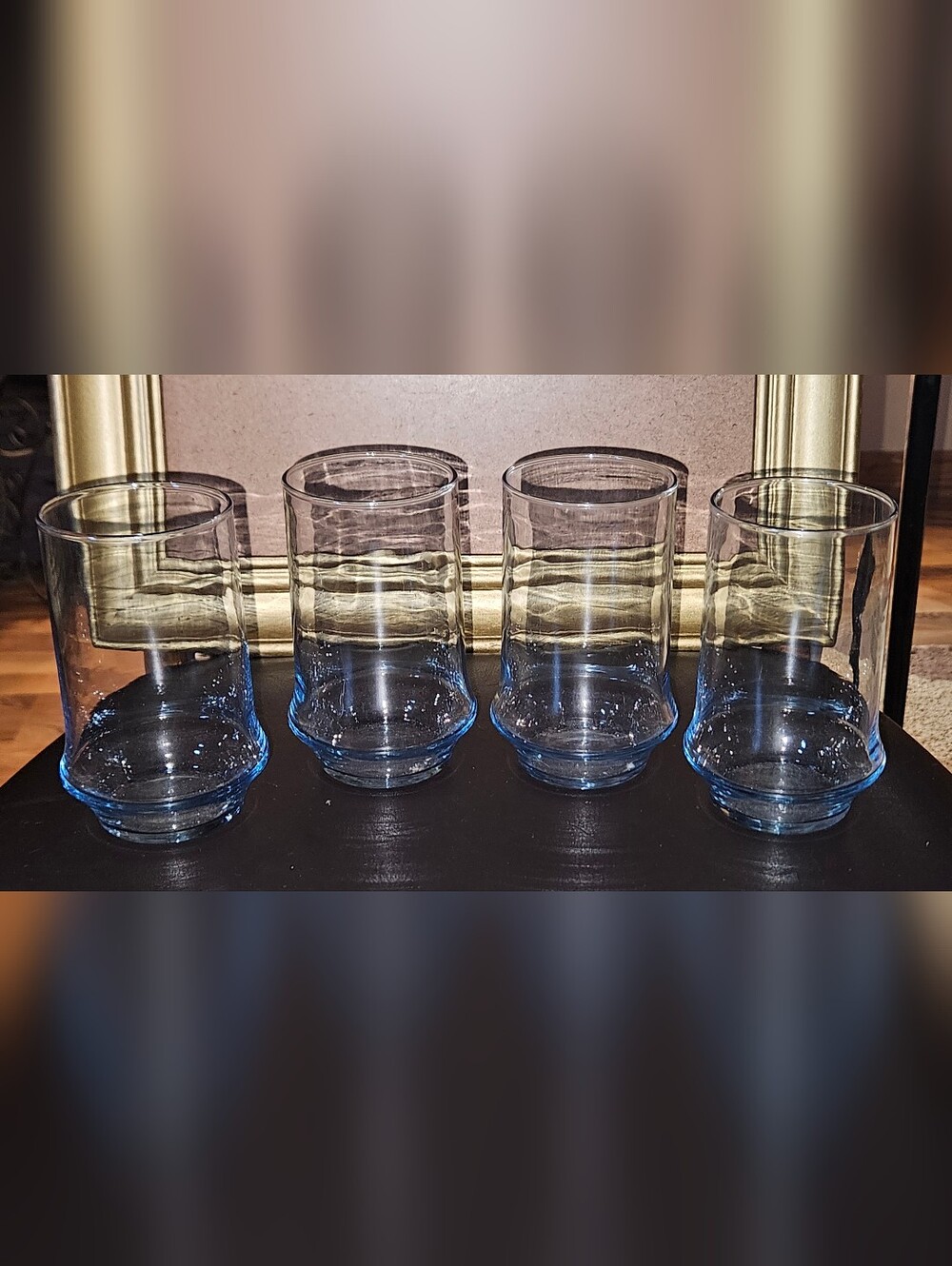 Libbey Blue Bubble-Base Glass Tumbler Set - 4 Pack